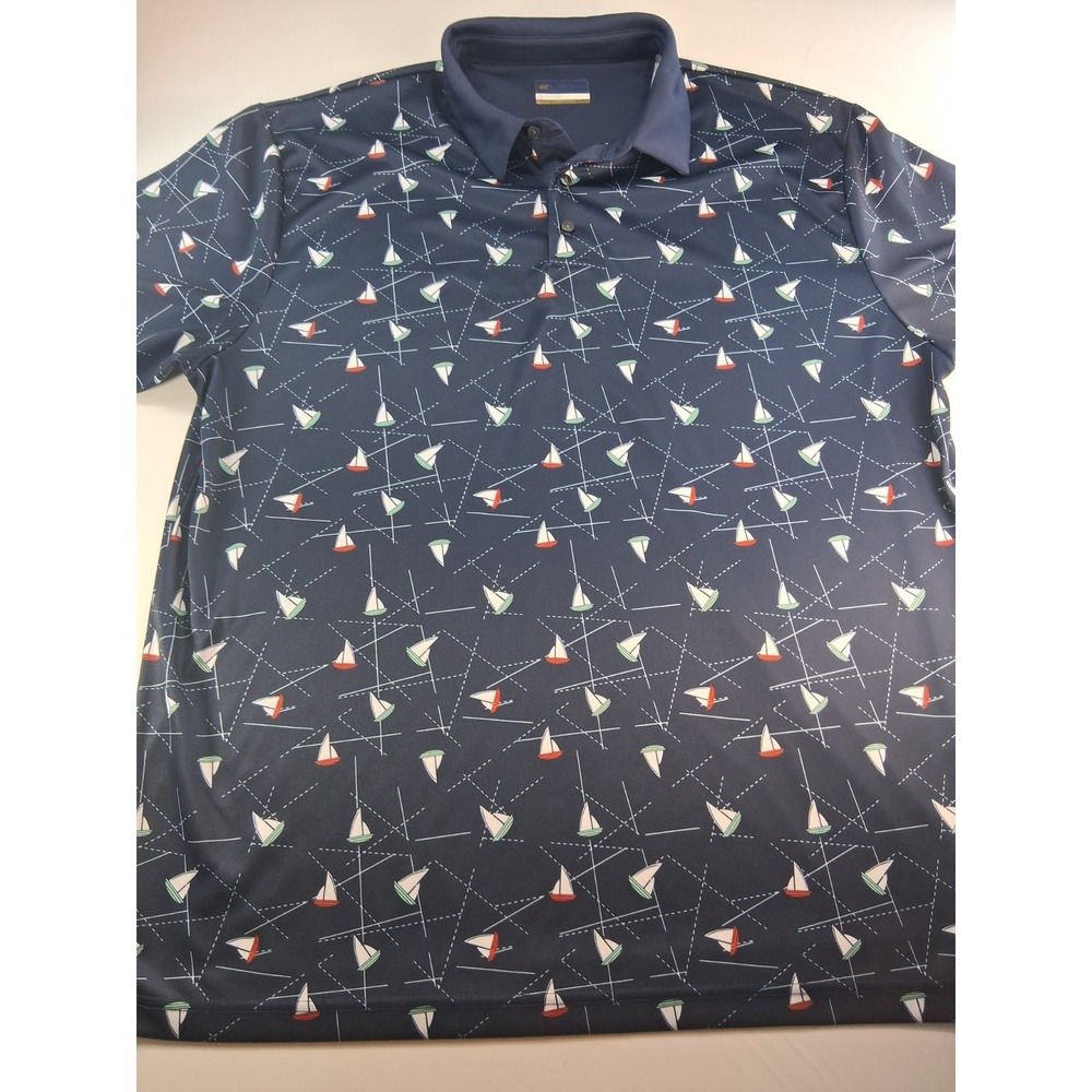 Nicklaus StayDri Men's Performance Golf Polo Blue, Size XXL